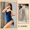 Sex Underwear New Velvet Cross Lace-up Nightdress Backless Slit Seduction Pajamas Passion Loungewear Women