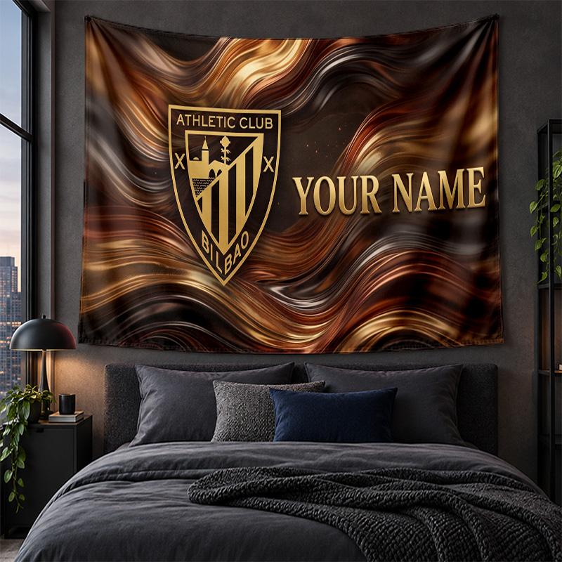 Personalized Tapestry Wall Hanging Athletic Bilbao FC Pattern Art Background Cloth