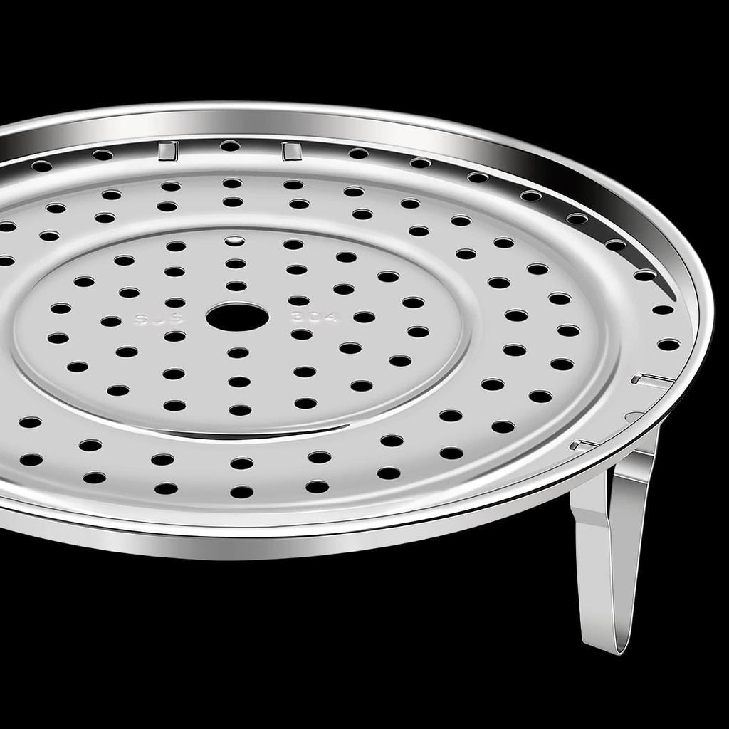 Mini Skater 1 Pack Stainless Steel Steamer Rack Stand Thicken Pressure Cooker Canning Racks with Detachable Legs for Stock Pot Steaming Tray Pans