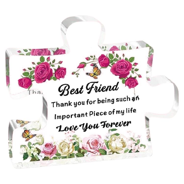 Mothers Day Gifts for Mom Unique Mom Birthday Gifts Engraved Acrylic Block Puzzles Piece Desk Ornament Gift for Mother