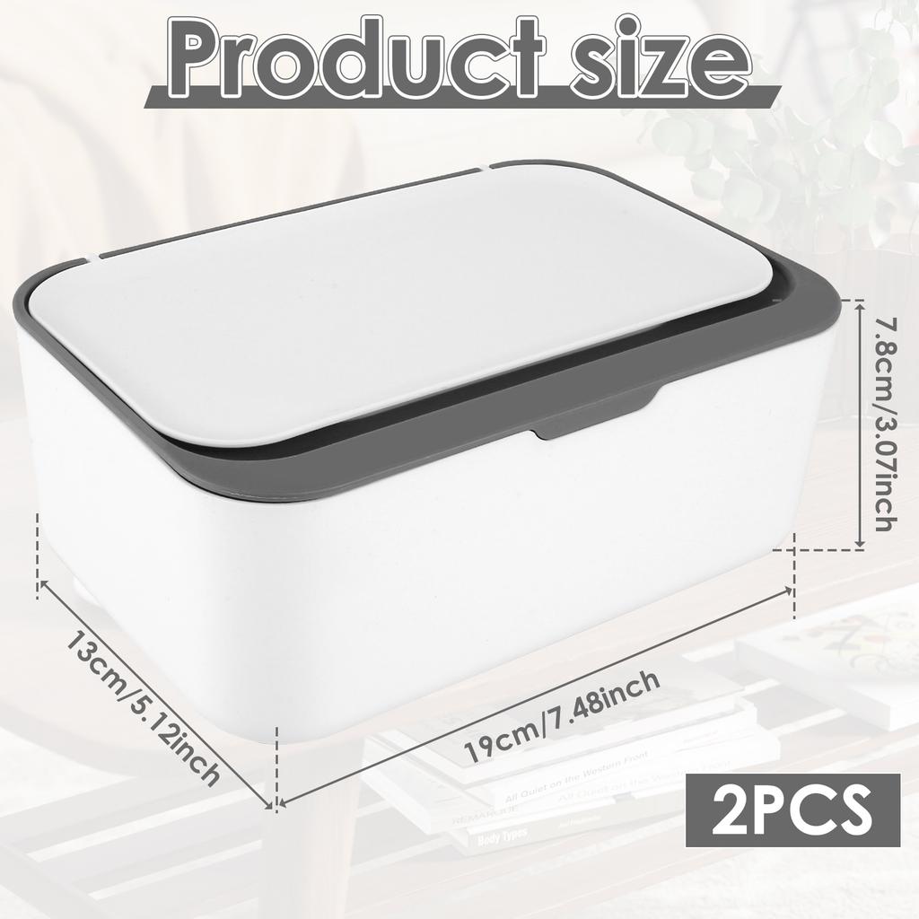 1/2Pc Wipes Dispenser Baby Wipe Holder with Lid Refillable Wet Tissue Container Dustproof Large Capacity Sealing Container Cases