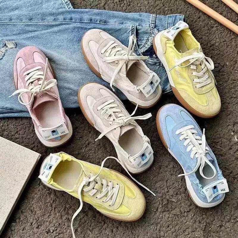 Series German Training Shoes Soft Leather Breathable Forrest Gump Shoes Women's New Sports Little White Shoes
