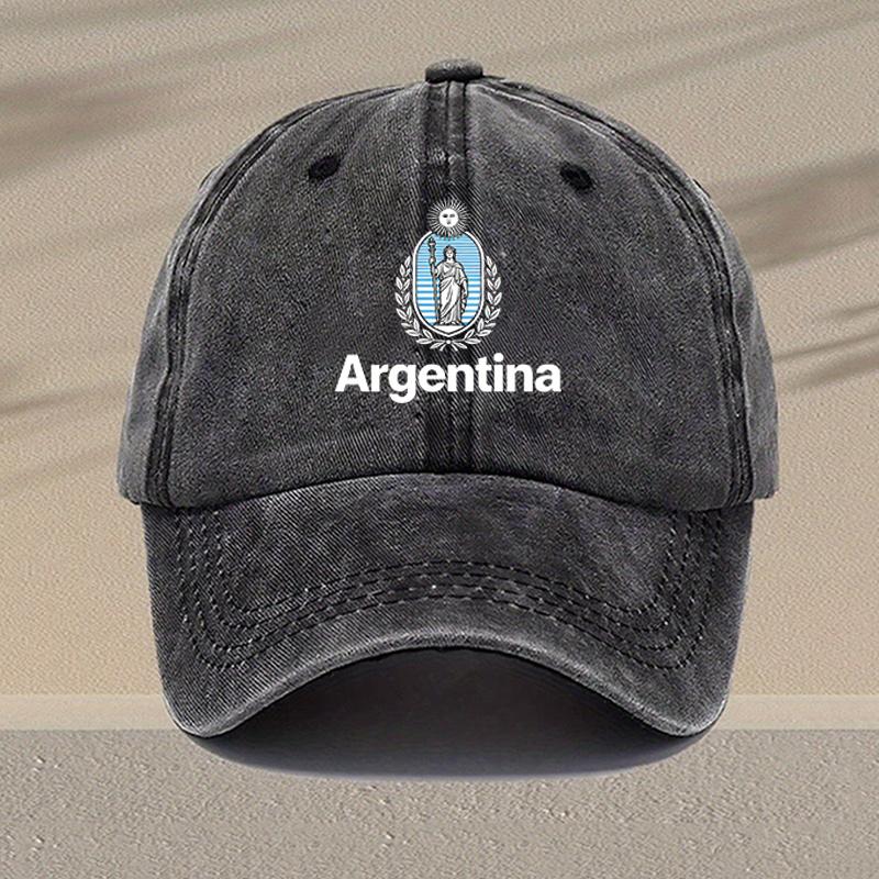 pc Baseball Cap with Argentina Flag Lettering Lightweight Breathable Trucker Hat Suitable for Dad Casual Wear Sports Gift