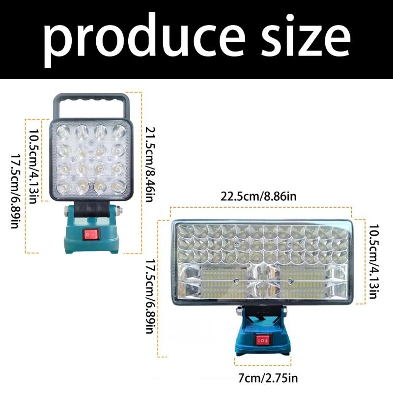 Double USB Output Handheld Spotlights with 84 LEDs and 90W Power for Work Outdoor Activity Emergency Lighting Needs