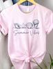 Summer Vibes T-Shirt, Beach Shirt, Seashell Graphic Tee, Gift for Friend, Casual Wear, Vacation Top, 7 Colors