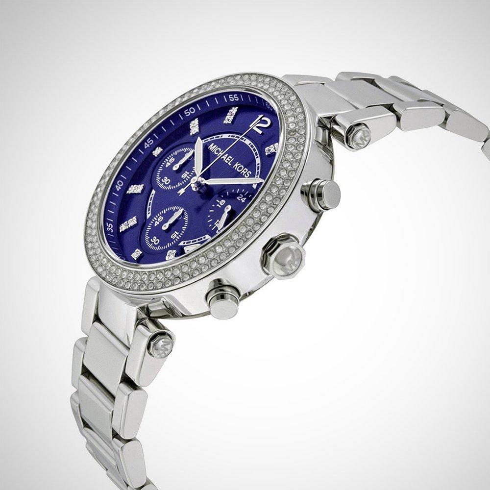 Michael Kors MK6117 Niebieski zegarek damski Parker z tarczą