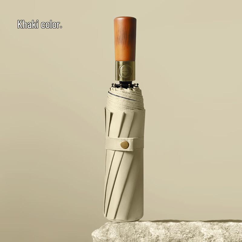 Nanqiao Vintage Wooden Handle Folding Umbrella
