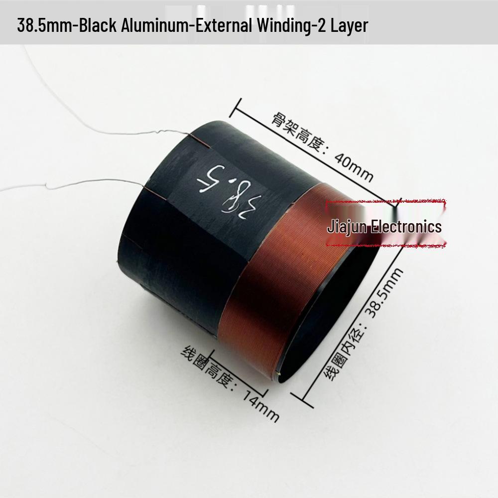 Black Aluminum Woofer Voice Coil Repair Kit - Core Wire: 25-125, Coil Sizes: 65.5mm, 75.5mm, 99.5mm