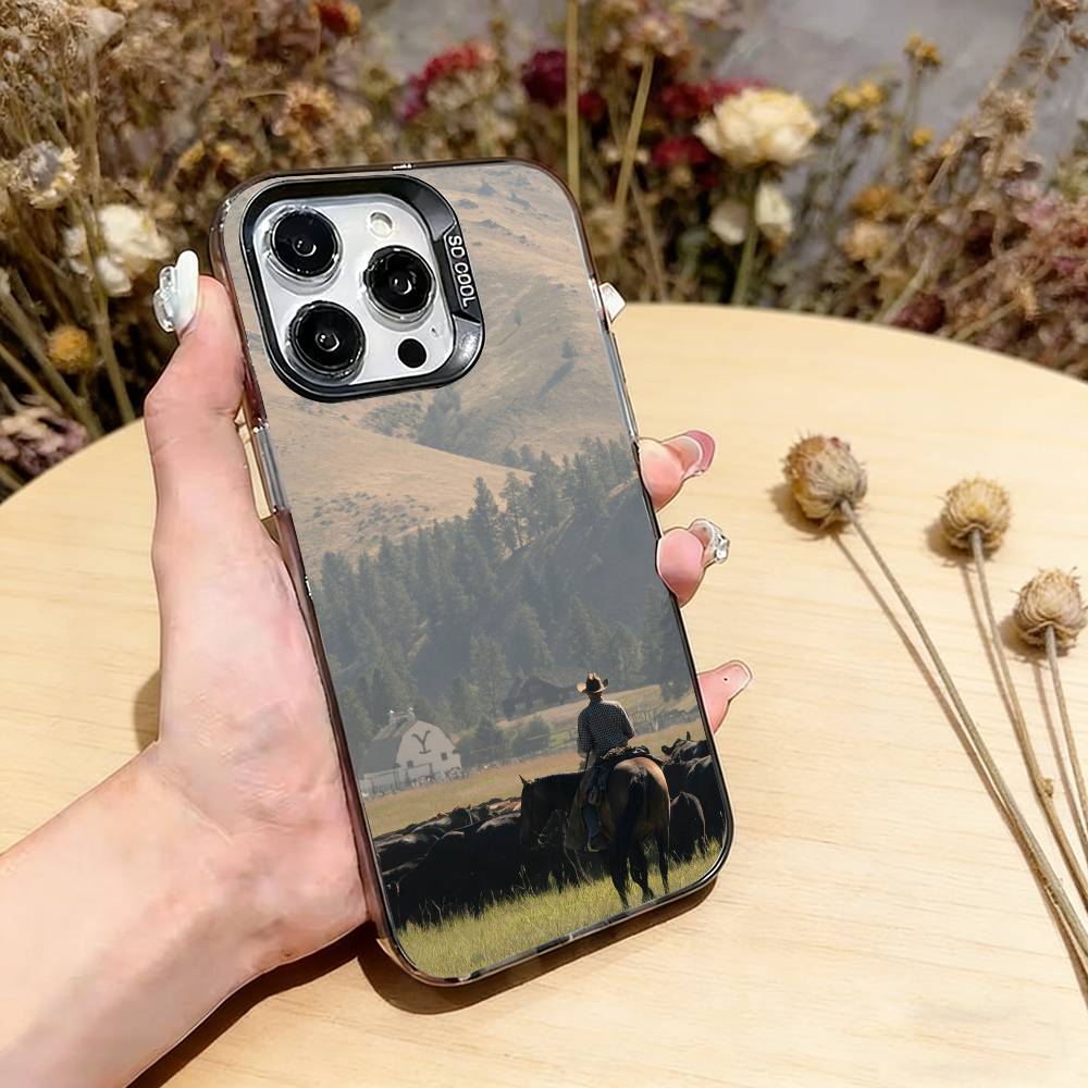 Western cowboy Phone Case For iPhone 17,16,15,14,13,12,11 Plus,Pro Max,XS,Colorful Silver Phone case Funda Cover