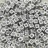 Acrylic English Letter Cube Beads For DIY Necklace Bracelet Earrings Jewelry Making Craft Accessories