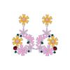 Farbige Diamant-Blumencluster-Ohrringe, Nadel-Zirkon-Gartenwald-Serie Super Fee Temperament Ohrringe
