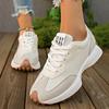 Fashion Women's Fashion Chunky Sneakers Autumn 2025 Non Slip Platform Sports Shoes for Women Thick Sole Lace Up White Vulcanized Shoes