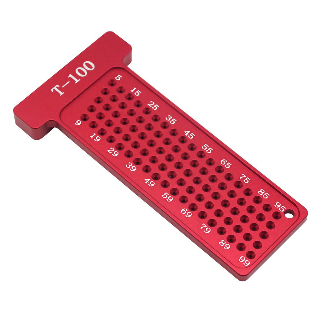 Woodworking Scribe Metric 100MM Precision T-Ruler Aluminum Alloy Pocket Ruler Marking Gauge Carpentry Cross Calibration Ruler