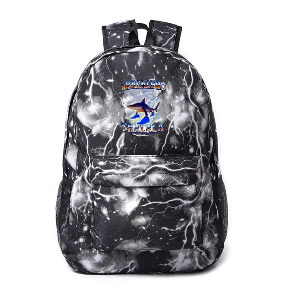 

Cartoon Character Tungtungtungsahur Canvas Backpack For School Outdoor Travel Lightning Black 1