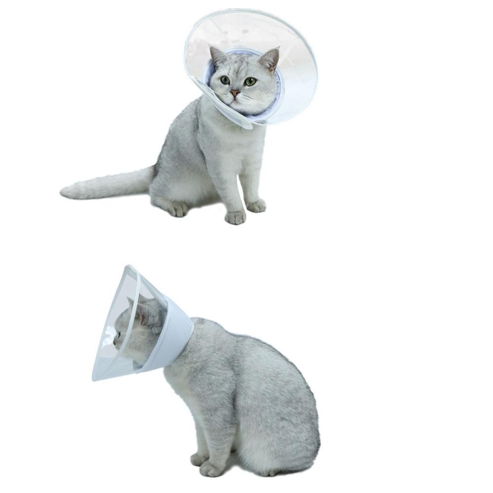 Comfortable Cat Recovery Cone Collar Soft Cat Elizabethan Ring Reusable Pet Protective Collar  Dogs