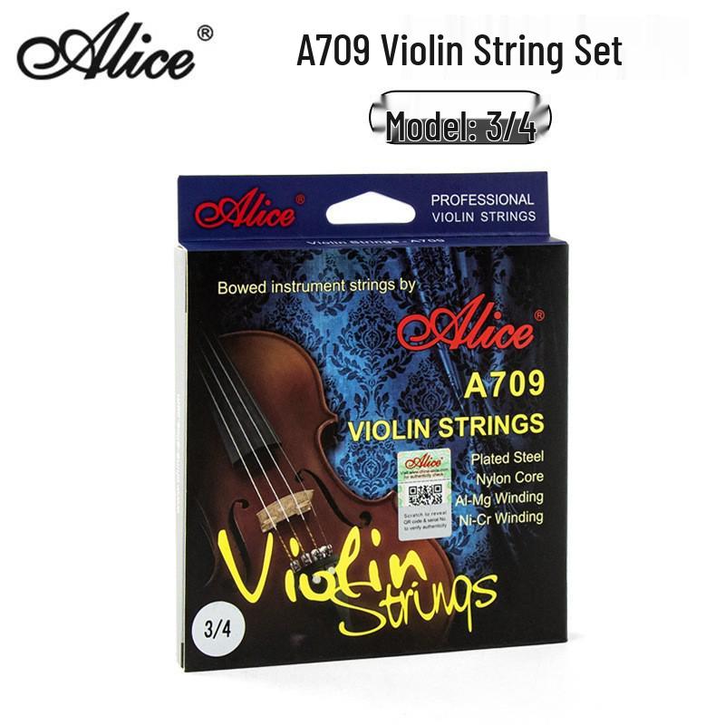 Corde per Violino in Nylon Alice Set Completo A708 A747 A703 - Livello Esame e Performance