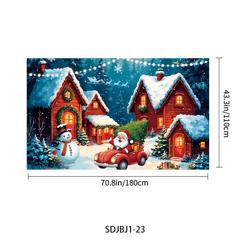 New Christmas Yard Decoration Background Cloth Polyester Fabric Material Christmas Decoration Products