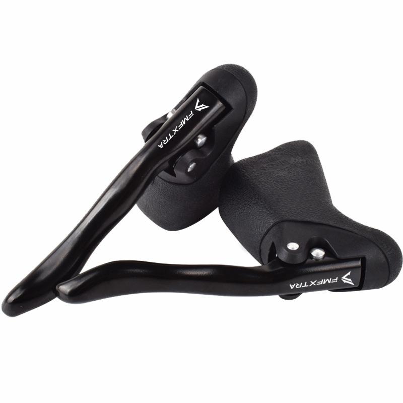 Universal aluminum alloy brake handle for bicycles, road bikes, dead-end and bent handlebars, brake handle brake accessories чёрный