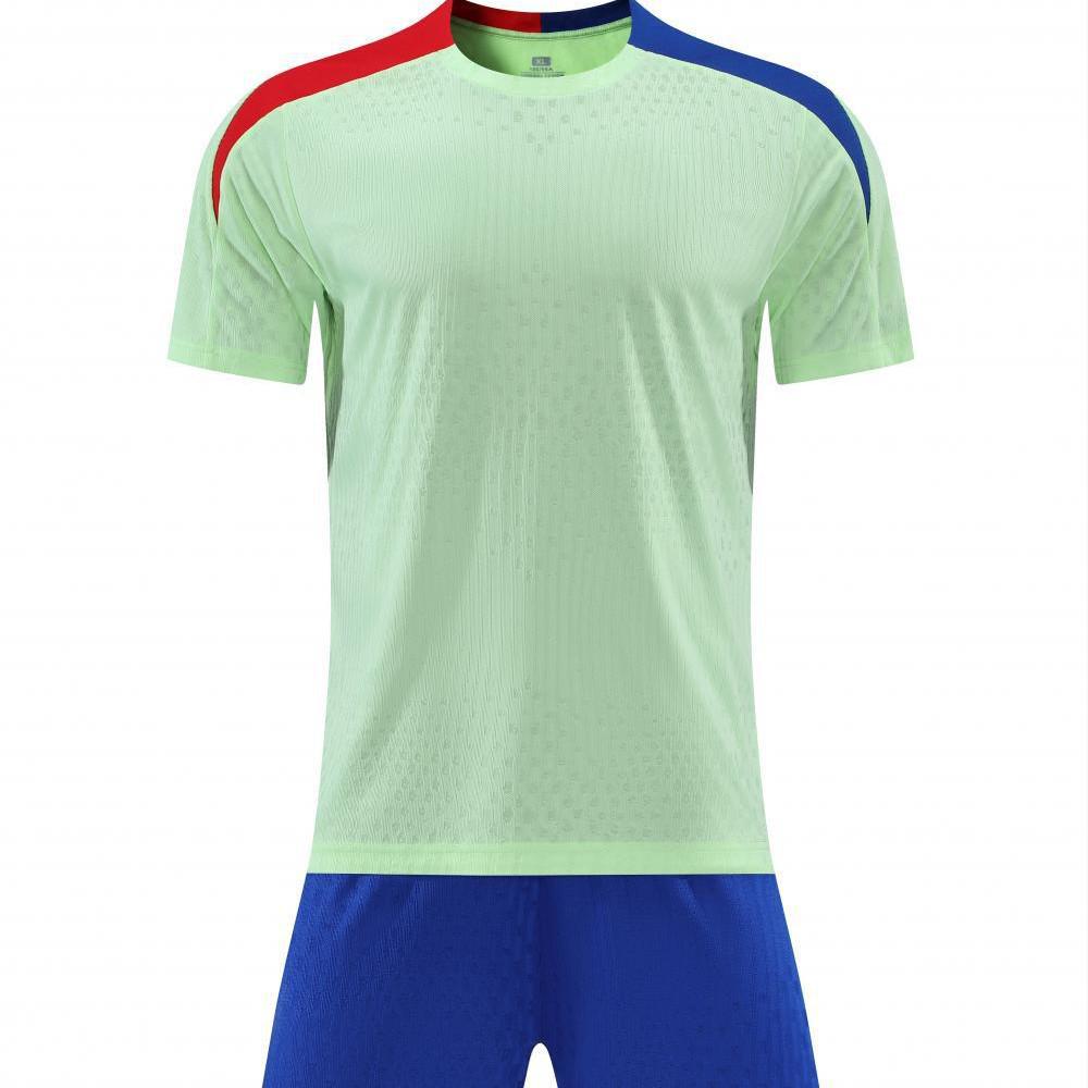 High-Quality Short Sleeve Football Kit: Quick-Dry Jersey for Children and Adults - Customizable Training Wear