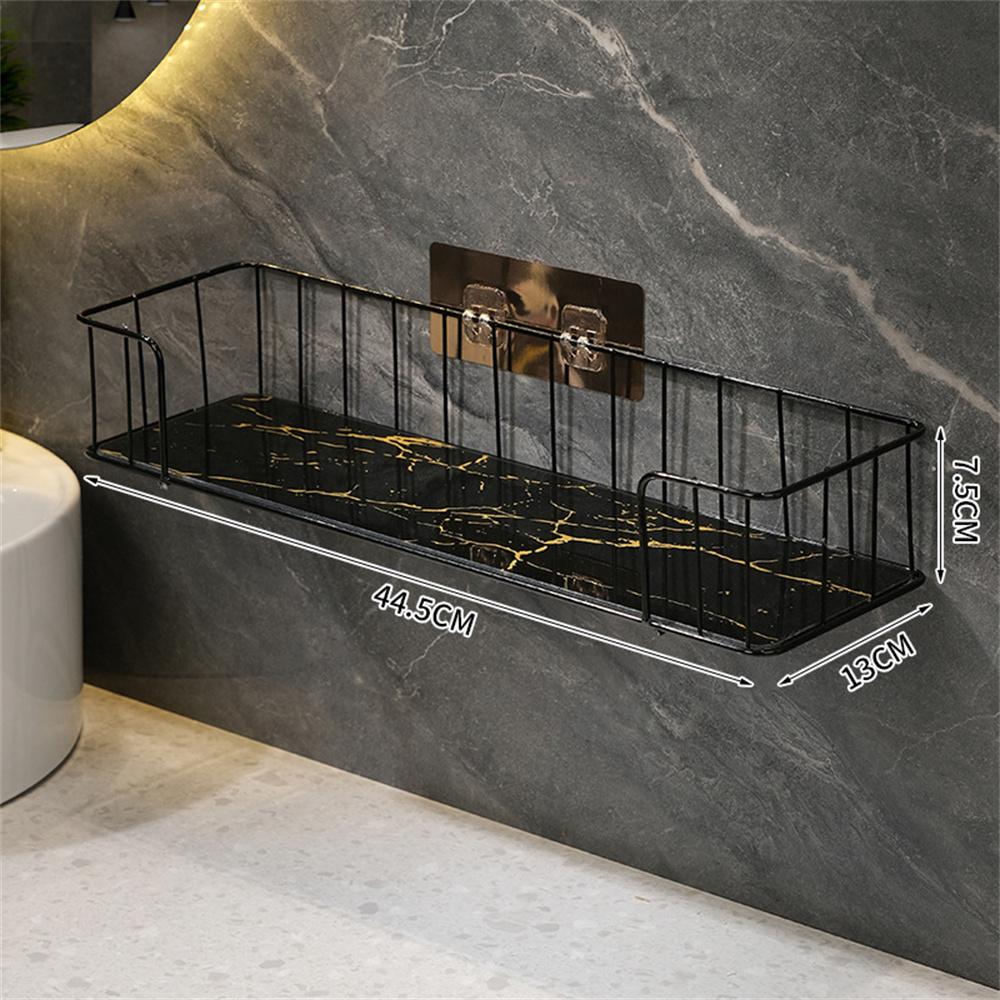 Toilet Table Wall Rack Without Punching Holes Bathroom Storage Rack Above The Toilet Marble Style Glass Plate Shelf Home Storage