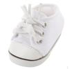 Dolls White Canvas Pumps Plimsolls Flat Trainers for 18 Inch Doll