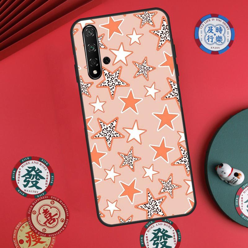 preppy stars lightning pink For Huawei Nova Y73 Y72 Y90 Y70 Y60 Y91 Y61 12s 12i 11i 8i 9 10 SE P40 Lite P60 P30 Pro Case