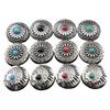 G8DA 5 Pcs Imitation Turquoise Buttons Leather Decorative Buttons Flower Buttons