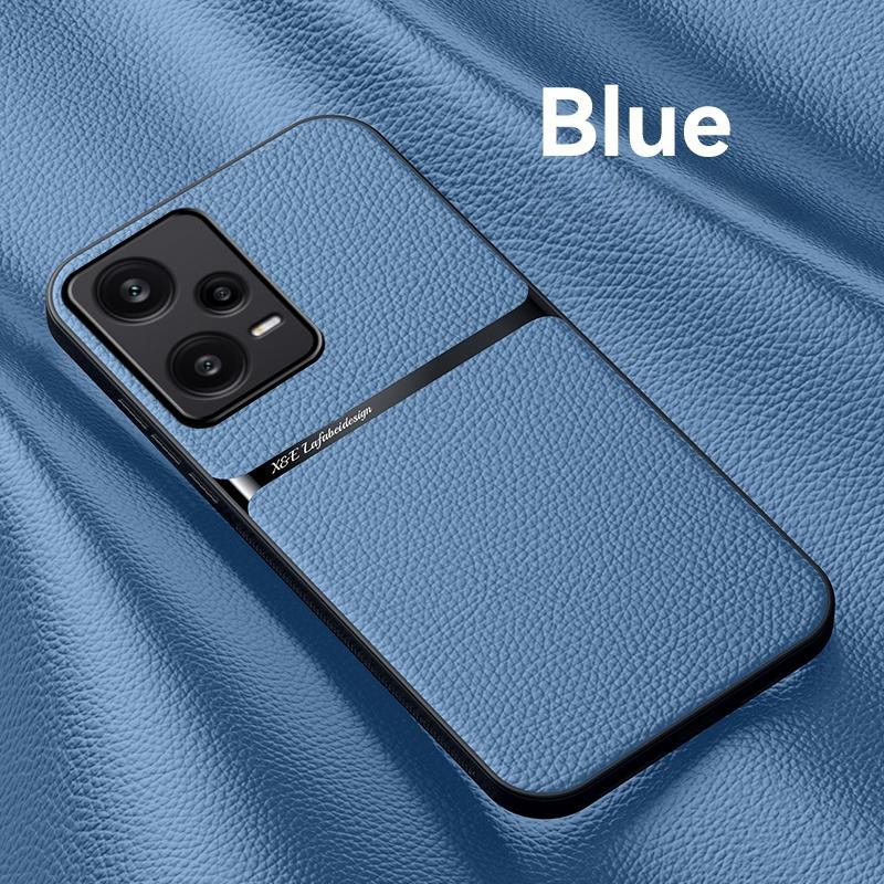 For Xiaomi Redmi Note 12 5G Case Built-in Metal Plate Phone Case For Redmi Note 12Pro Note12 Pro Leather Car Magnetic Back Cover