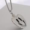 European and American Dark Punk Style Dark Angel Cross Sword Inlaid with Zirconium Pendant Necklace