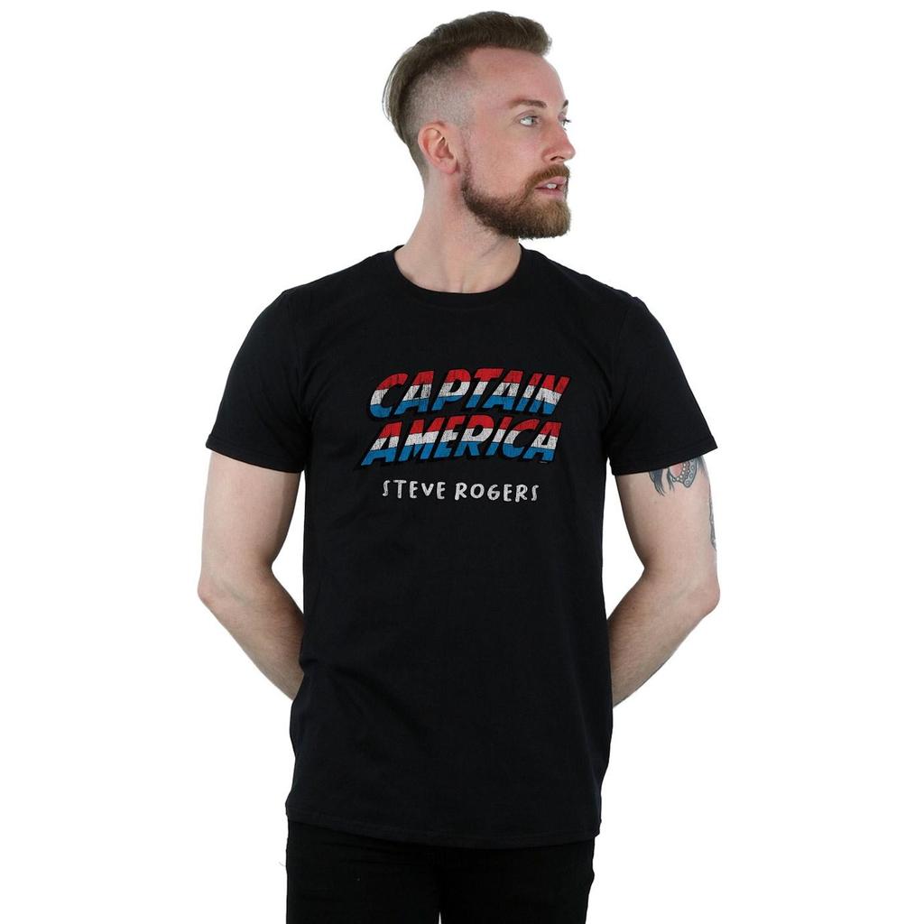 Marvel Mens Captain America AKA Steve Rogers T-Shirt