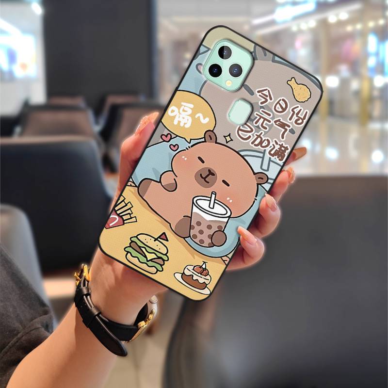 Anti-knock Cartoon Phone Case For Oukitel C22 Protective Soft Case Cute Silicone Full Wrap Couple Back Cover Waterproof