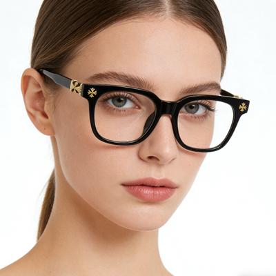 Fashion Square Frame Eyewear for Women Men Classic Casual Travel Decorative Glasses