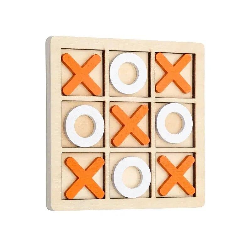 Wooden Chess Toys For Children's Puzzle Game XO Double Play Parent-Child Interaction Recommends Traditional Desktop Chess Gift