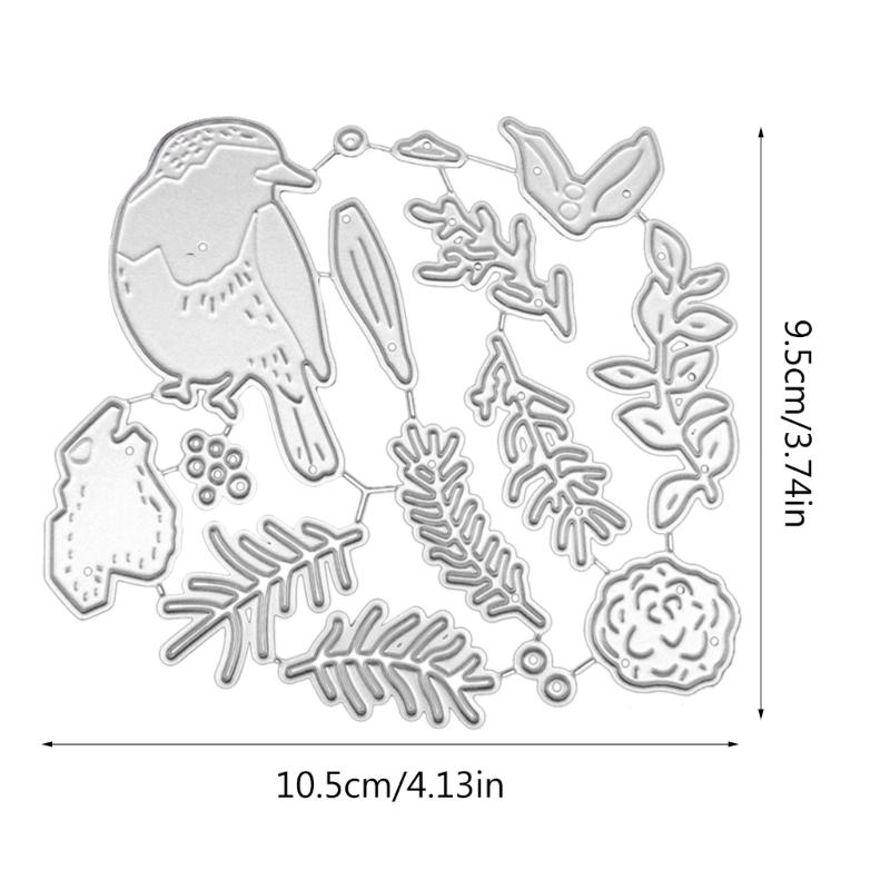 Bird Leaf Metal Cutting Dies DIY Craft Carbon Steel Embossing Template Stencil Paper Scrapbooking for Card Die Cuts Mold