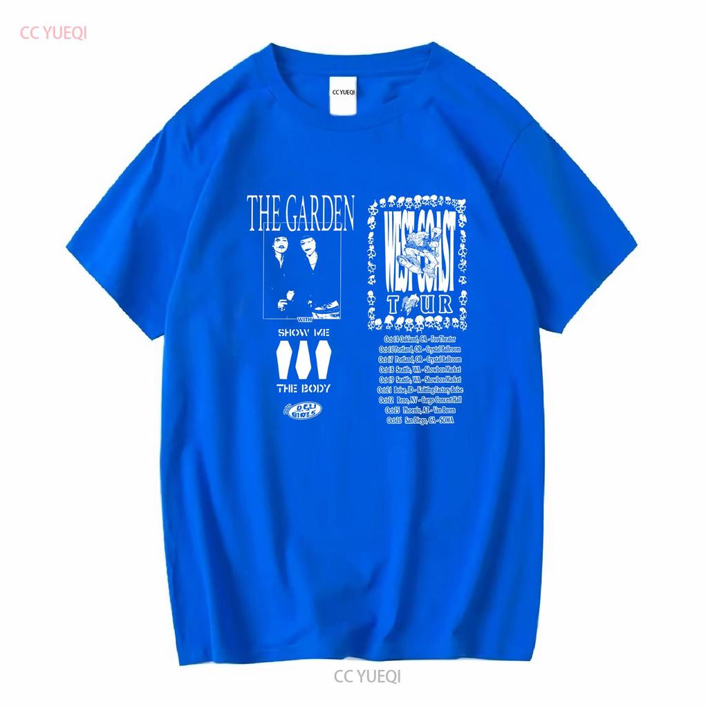 The Garden Band West Coast Tour T Shirt Full Size S 5XL SO725 vintage Washed homme graphic Casual Versatile Slightly