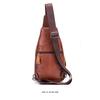 2024 New 100% Cowhide Leather Casual Fashion Crossbody Chest Bag Men's Leather Bag USB Charging Travel Shoulder Bag Daypack Male