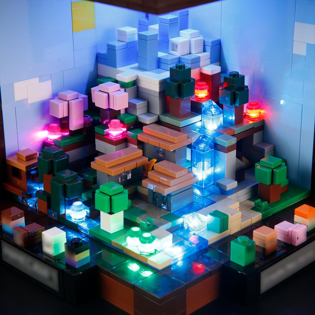 DIY LED Lighting Kit For Lego Minecraft 21265 The Crafting Table Building Block Toy Decoration Adjustable Lighting Accessories