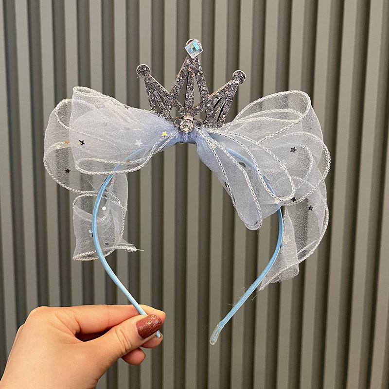 

Летняя принцесса корона стразы бант повязка на голову для девочек – аксессуар для волос в корейском стиле небесно-голубой