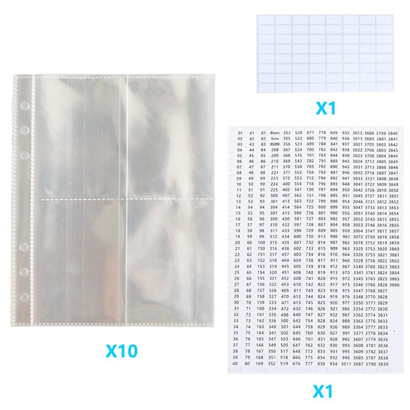 Diamond Painting Storage Album & Tool Kit: DMC447 Color Number Stickers, Self-Sealing Bags