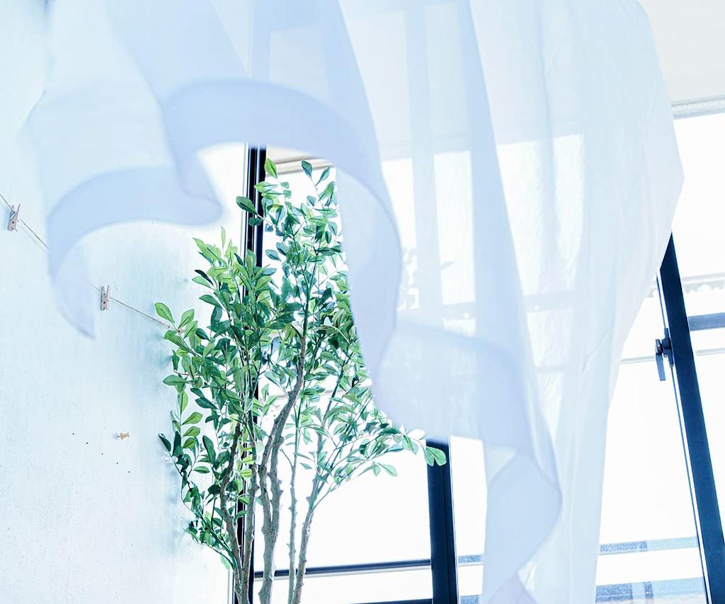 Hard to see from outside at lace UV single 2 pieces curtain hooks already plain width 150 x length 133 set of 2 night, anti-image curtains,