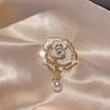 Camellia Pearl Brooch: Exquisite Women's Suit Pin Corsage Accessory