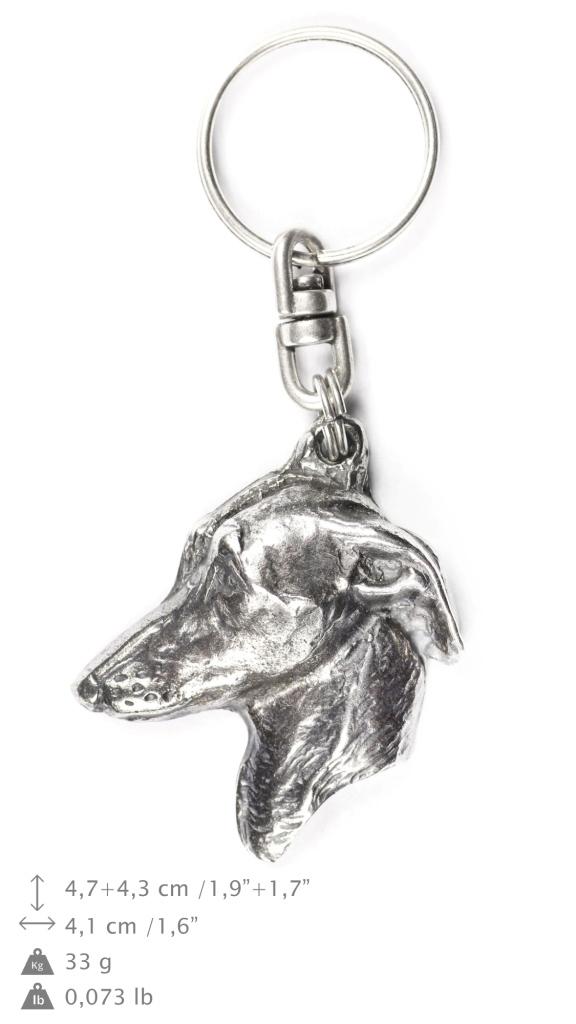 Italienischer Windhund, Italienischer Windhund - Versilberter Hundeanhänger, Handtaschendekoration, Rucksackanhänger der Marke Art-Dog