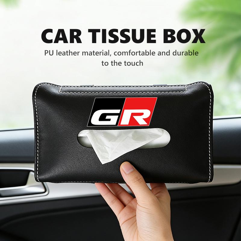 Car Sun Visor Tissue Box Hanging Napkin Storage Bag Accessories For S4 Crown Yaris Corolla Prius Auris GR Avalon GR Camry JH4