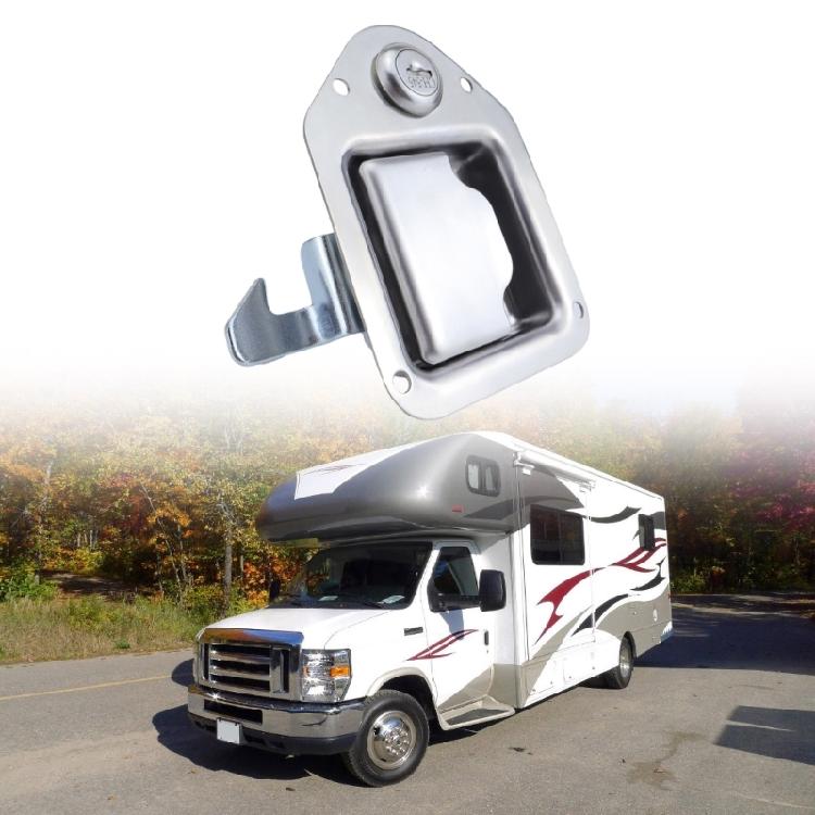 Truck Tool Box Latches Stainless Steel Lock Replacement Handle with 2 Key For Campers Trailer Door ToolBox