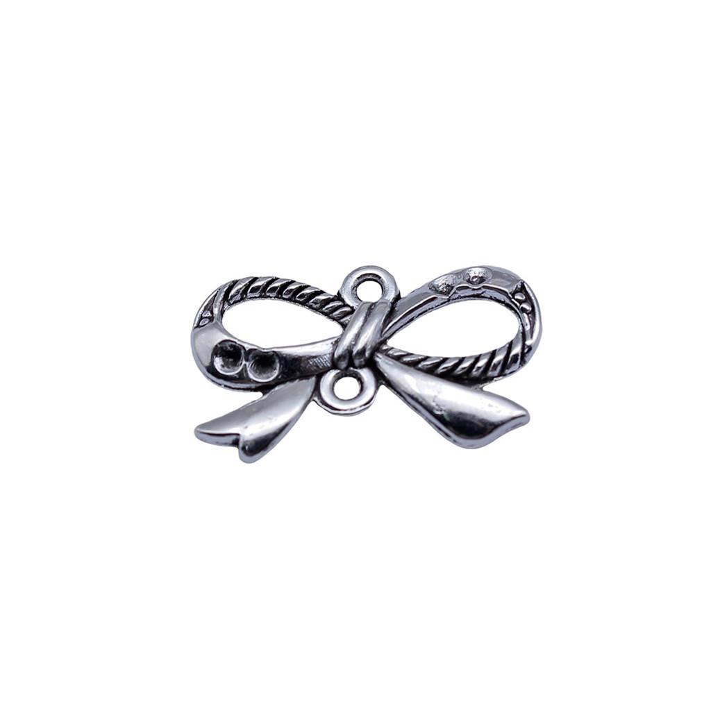 Double Hole Bow Connectors Cute Ribbon Charms For Earring And Bracelet Making