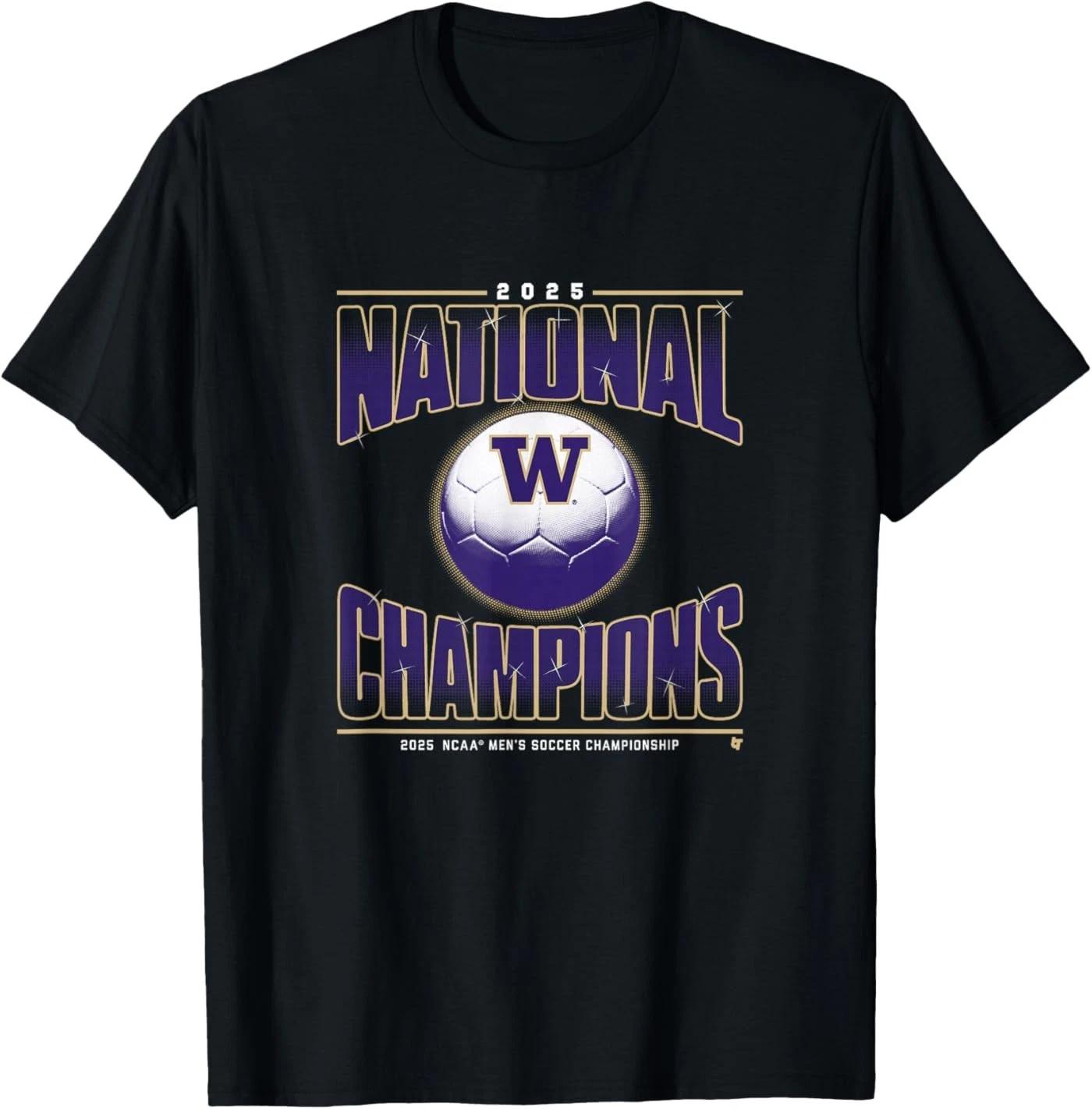 Washington Men s Soccer - 2025 National Champions - NCAA T-Shirt S