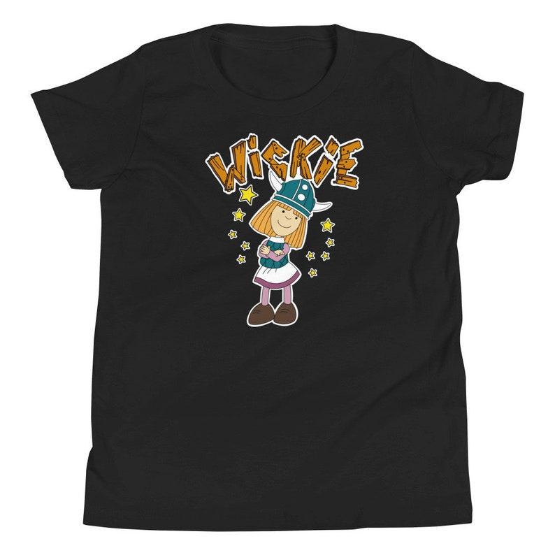 80s retro vintage nostalgic kids tv show cartoon Zeichentrick Serie Wickie unisex youth t-shirt 100