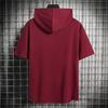 Men's Summer Hong Kong Style Trendy Solid Color Hooded Sweatshirt for Outdoor Sports and Leisure