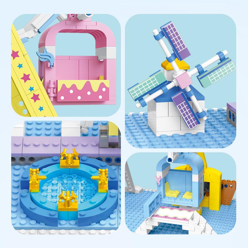 1646Pcs Electric Rotating Ferris Wheel Home Decor Creative Ornament Moc Building Blocks Set Assembly Toy Kids Birthday Gift