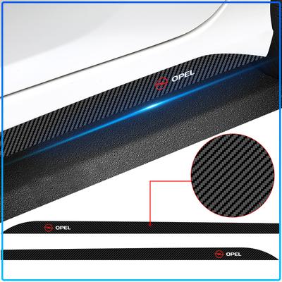 2pcs Carbon Car Door Side Skirt Sill Stripe Sticker Emblem Decals For Crosa D Astra H Insignia Astra J Zafira B Mokkaastra Vivaro Astra G